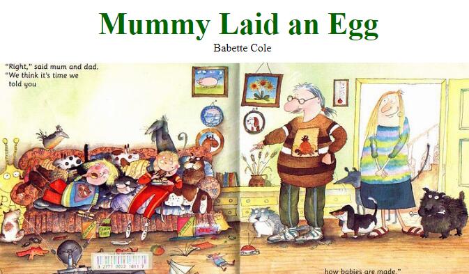 儿童性教育英文绘本Mummy Laid an Egg《妈妈生了一个蛋》免费下载