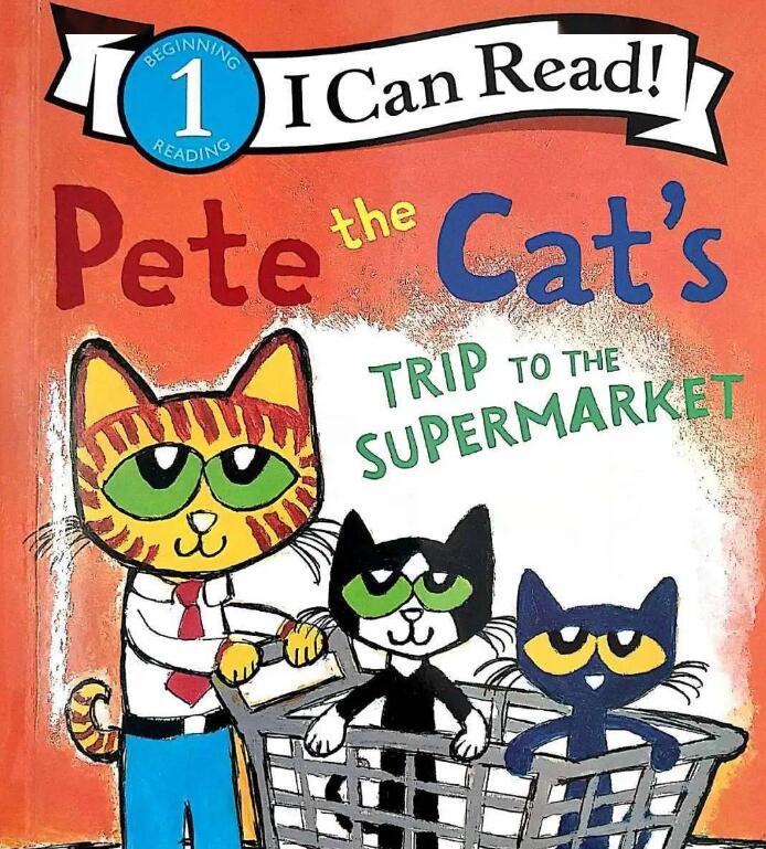 本文给大家分享的是出自Pete The Cat系列的绘本《Trip To The Supermarket》，翻译成中文名为：超市之旅，资源是pdf电子书格式的，直接下载到百度网盘即可