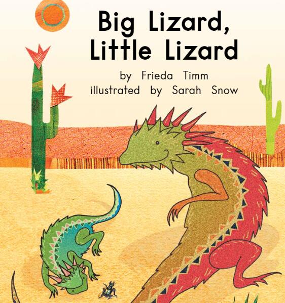 《Big Lizard Little Lizard大蜥蜴小蜥蜴》英语绘本pdf资源免费下载