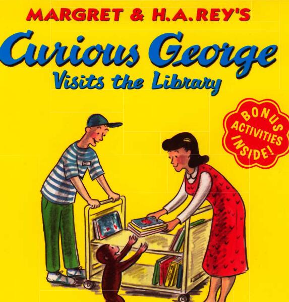 《Curious George Visits the Library》绘本pdf+音频免费下载