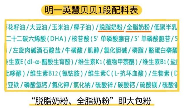 明一英慧贝贝奶粉好吗 英慧贝贝配方如何