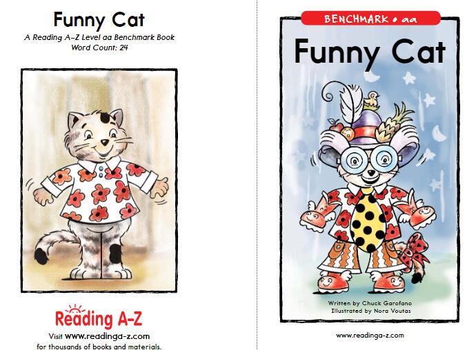 《Funny Cat滑稽的猫》美国Raz分级阅读绘本pdf资源免费下载