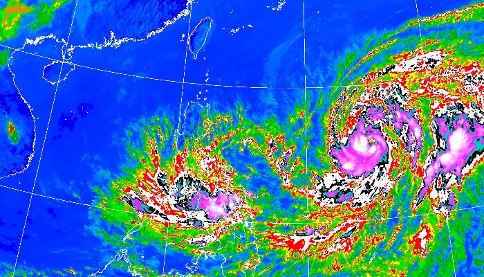 2022年4月12日台风马勒卡卫星云图 第1号台风最新清晰云图追踪