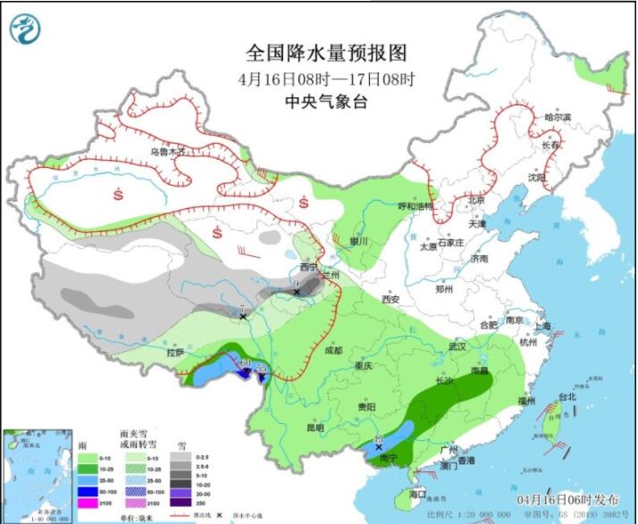 冷空气影响中西部降温降雨 西北沙尘天气侵扰