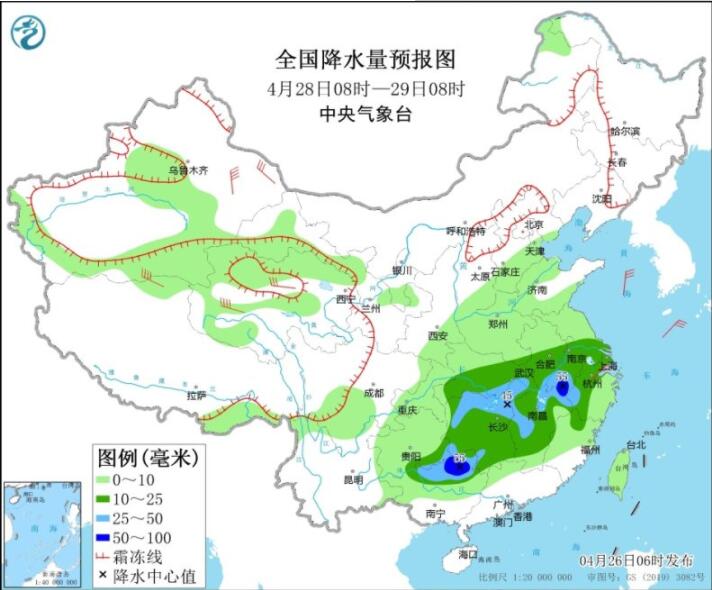 今浙江湖南广东等仍有暴雨 北方多地继续受冷空气影响