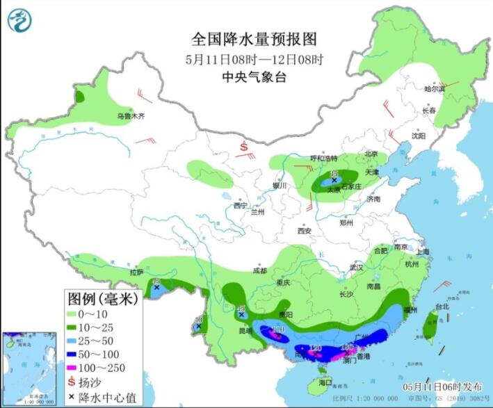 广东广西云南等有强降雨 冷空气影响北方现降温大风