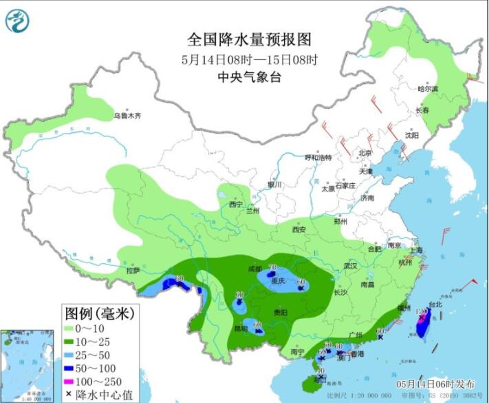 冷空气影响南方大部降温 华南沿海局地仍暴雨到大暴雨