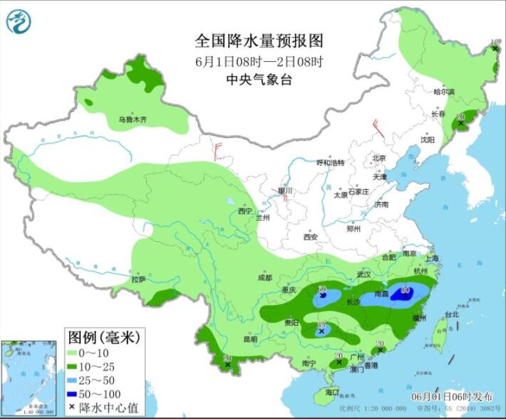 六一江西浙江福建等有强降雨 北方部分地区又将迎38℃高温