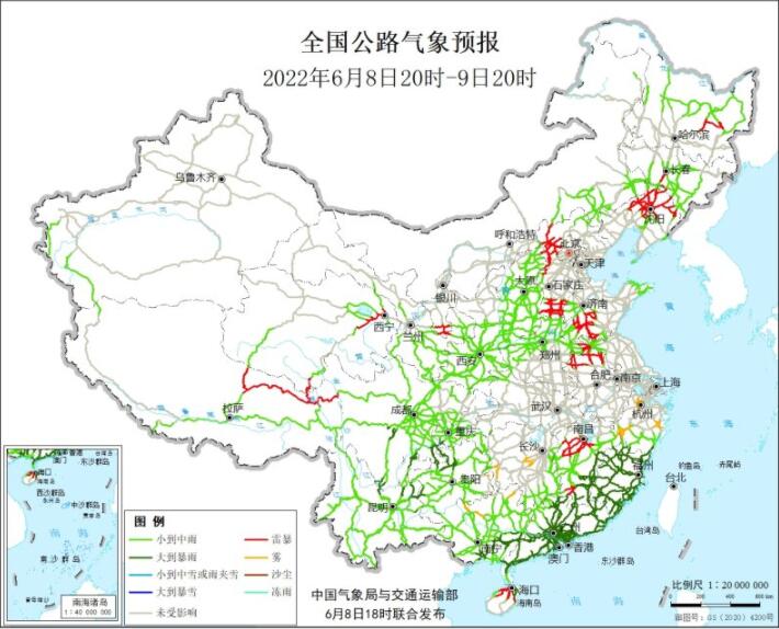 2022全国高考交通天气最新预报：6月9日高速路况最新实时查询