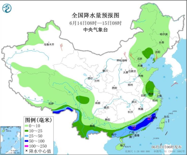 湖南福建广东等局部大暴雨 华北东北黄淮等强对流活跃