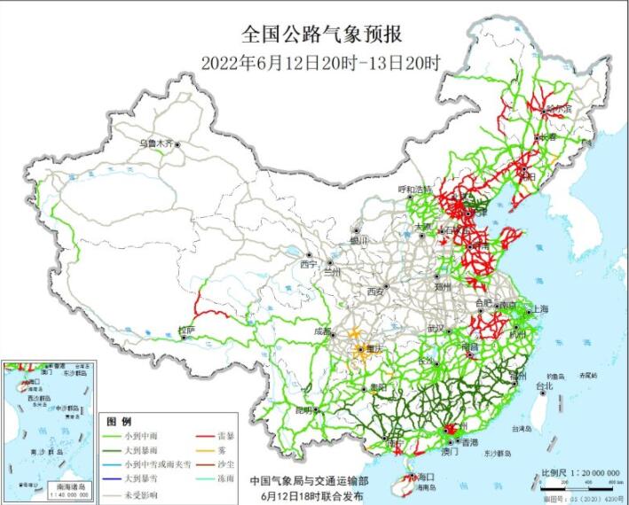 2022全国交通天气最新预报：6月13日高速路况最新实时查询