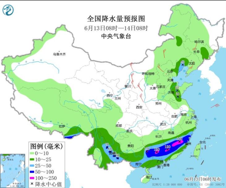 湖南福建广东等局部大暴雨 华北东北黄淮等强对流活跃