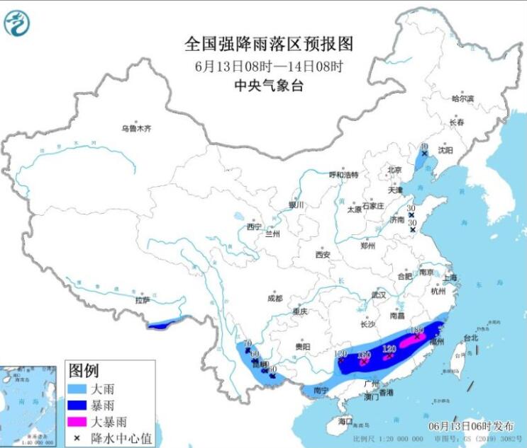 湖南福建广东等局部大暴雨 华北东北黄淮等强对流活跃