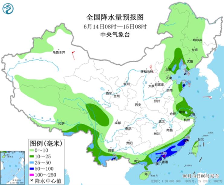 福建广东局地仍有大暴雨 东北华北黄淮等强对流多发