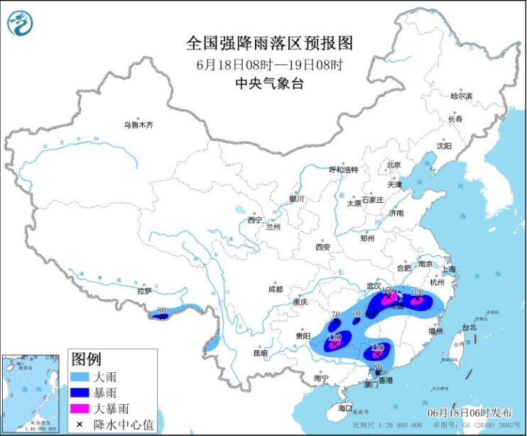 今华南江南继续强降雨 河南山东等高温持续在线