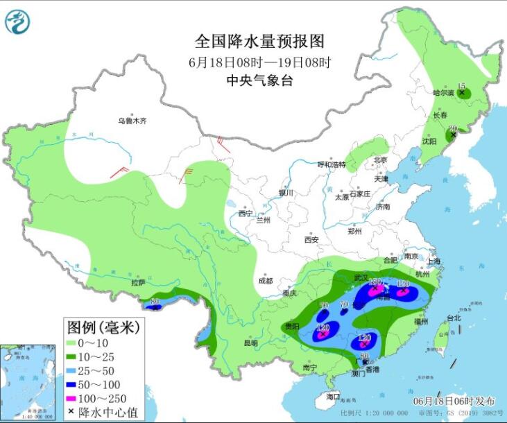 今华南江南继续强降雨 河南山东等高温持续在线