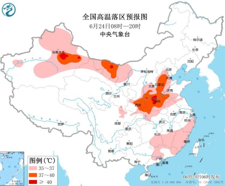 华北黄淮等高温范围扩大 内蒙古河南等局部可超40℃