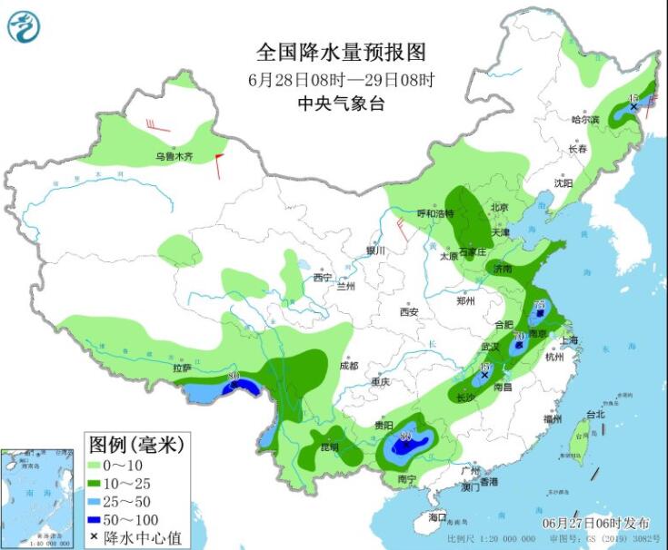 西南华南黄淮等有强降雨 7月初将有台风胚胎酝酿