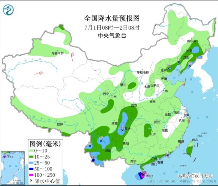 广西云南局部将现暴雨或大暴雨 陕西河南川渝等高温来袭