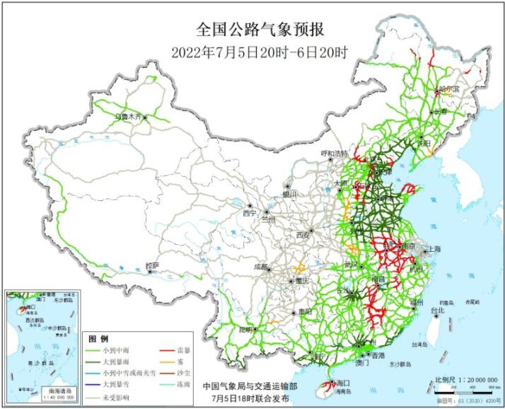 2022全国交通天气最新预报：7月6日高速路况最新实时查询