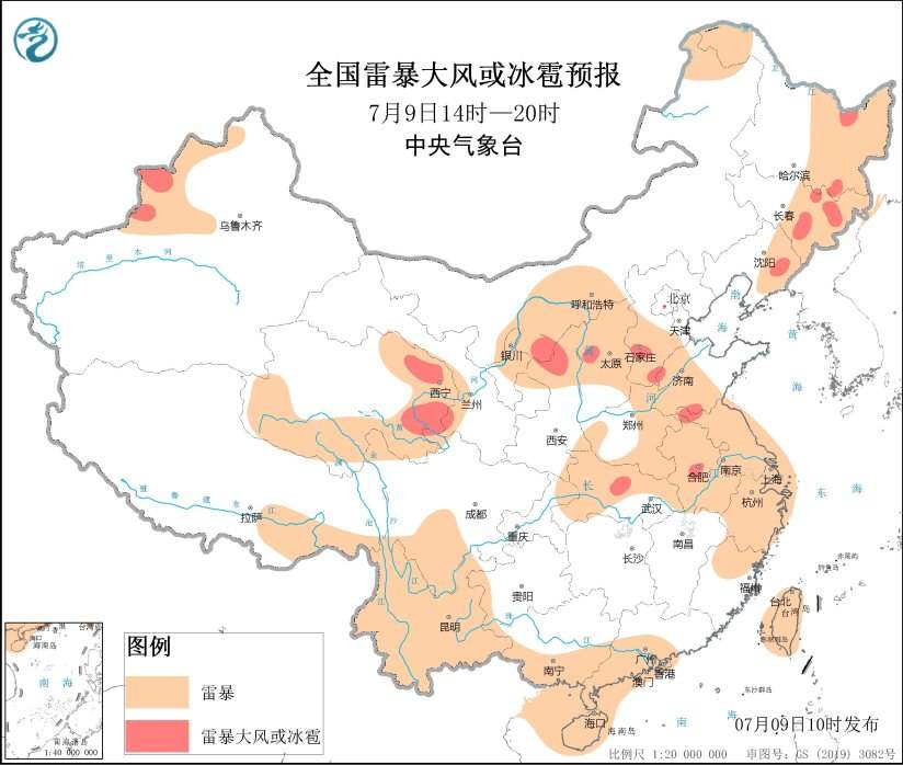 吉林辽宁山西将出现强降水 湖北江苏安徽有雷暴大风天气