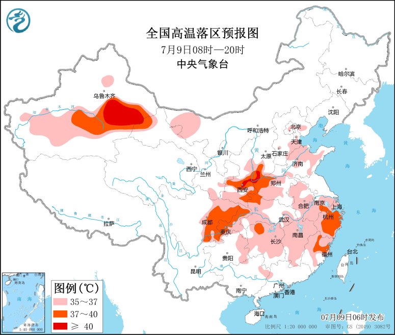 四川江淮华南等地持续高温 陕西河北等地有强降水天气