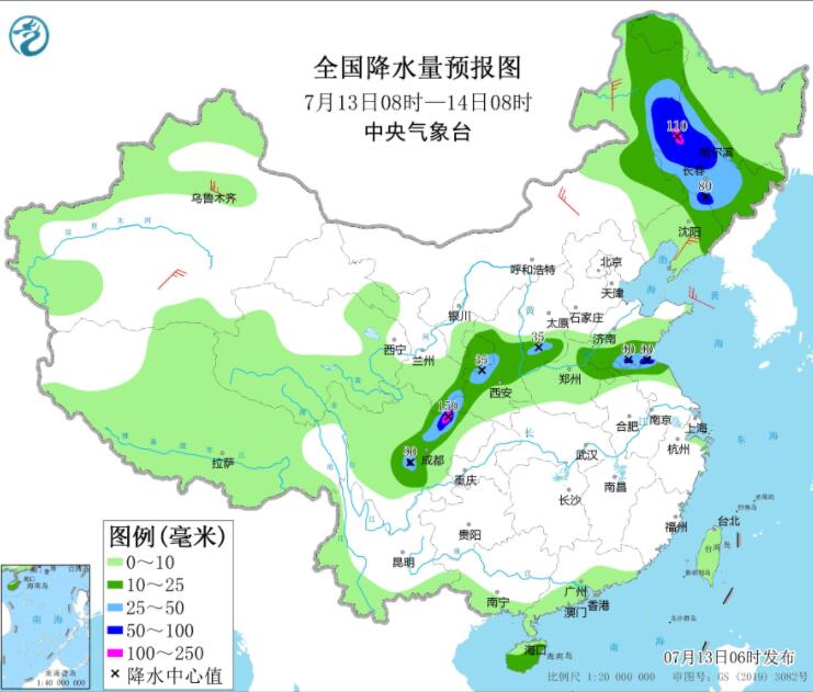 内蒙古东北陕西四川等大到暴雨 江南华南等持续高温