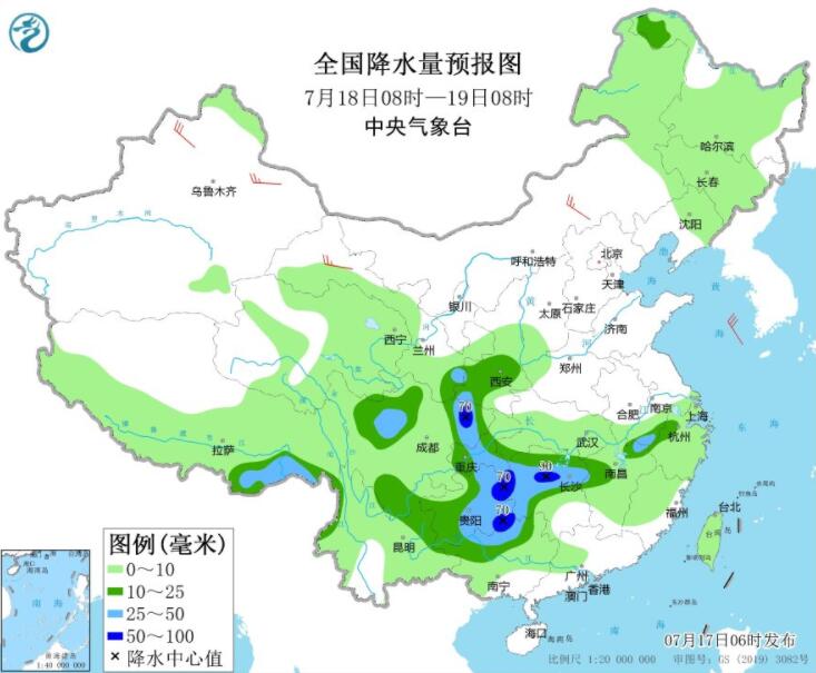 浙江福建仍持续高温闷热 四川湖北安徽等有大到暴雨 