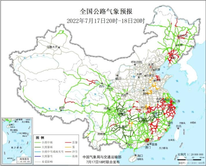 2022全国交通天气最新预报：7月18日高速路况最新实时查询