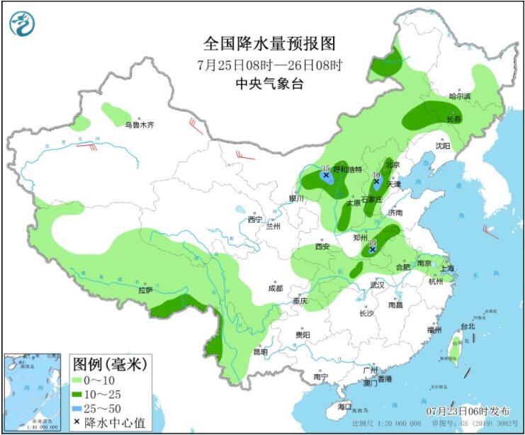 内蒙古吉林辽宁等有强降雨 浙江福建江西等继续高温笼罩