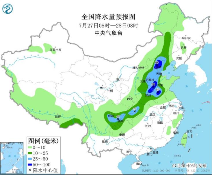 浙江福建等高温依然凶猛 西北华北东北等有明显降雨