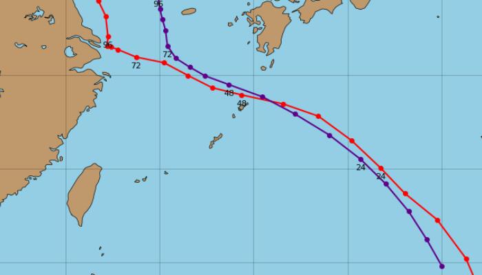 台风桑达最新发布路径图 5号台风胚胎最新走向图汇总