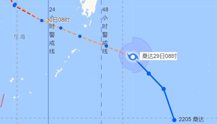 2022年5号台风最新消息台风路径 台风桑达生成将影响我国东部海区