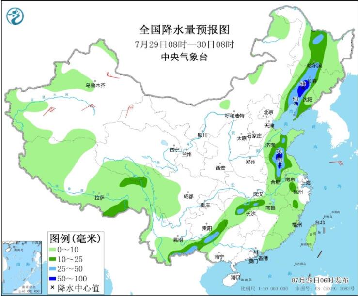 东北山东等仍有暴雨伴强对流 江南华南高温将有所减弱