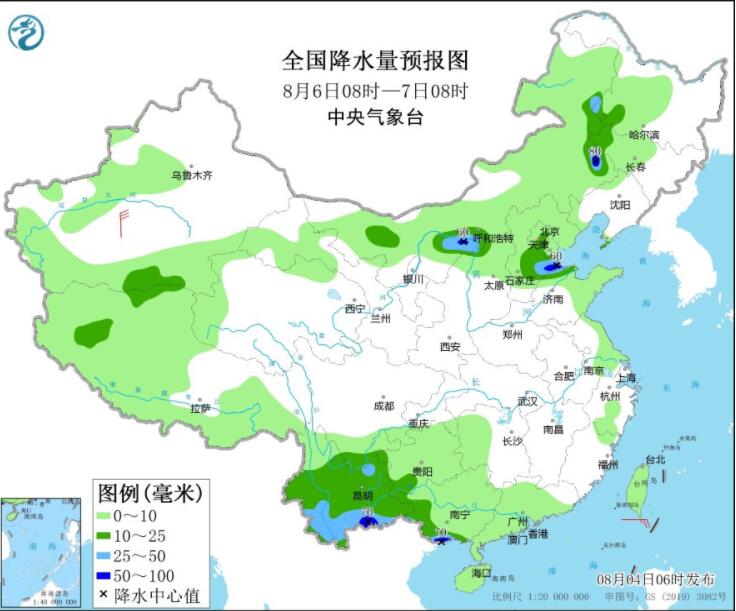 江南四川江汉华北等仍有高温 内蒙古东北有强降雨