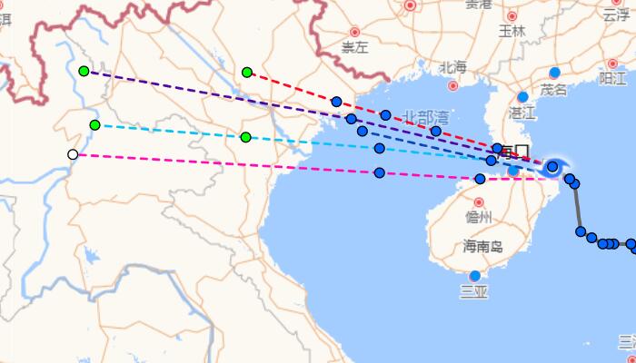 海南台风网第7号台风实时路径图发布 台风木兰今日登陆海南广东一带沿海