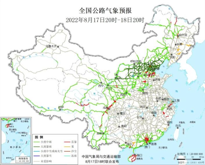 2022全国交通天气最新预报：8月18日高速路况最新实时查询