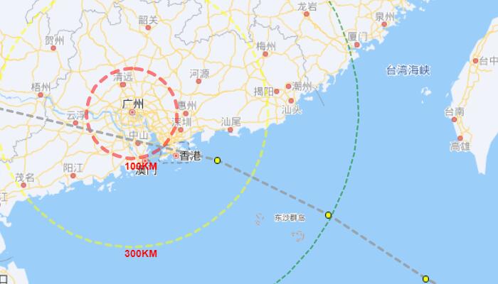 广州台风网路径实时发布系统9号路径 会登陆广州吗