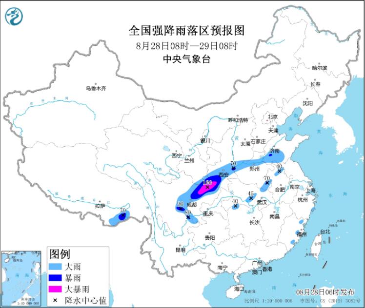 四川陕西部分地区局地大暴雨 重庆湖南浙江等高温依旧