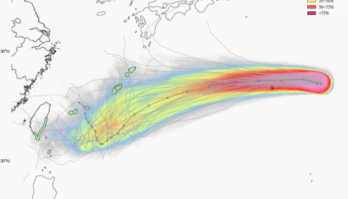 第11号台风最新路径走向图 “轩岚诺”实时路径预测图