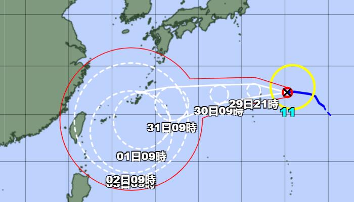 福建台风网11号台风实时路径图 未来会来登陆福建吗