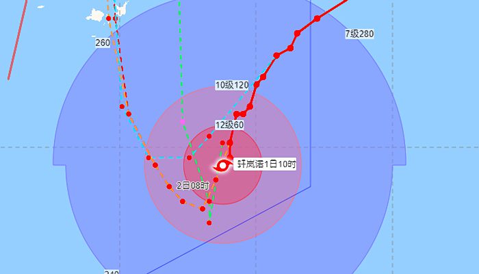 2022浙江台风路径实时发布系统 台风轩岚诺将给浙江带来明显的风雨影响