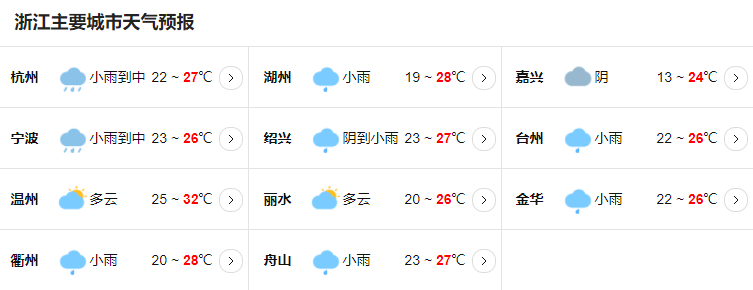 浙江台风网实时路径发布系统11号 受台风“轩岚诺”影响浙江降水增多