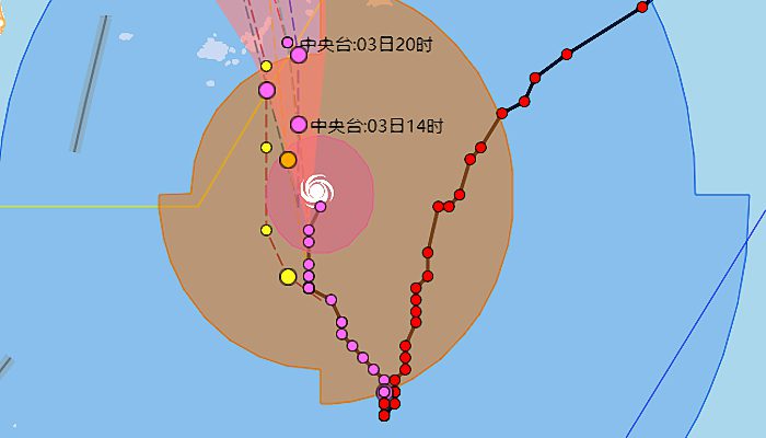 11号台风轩岚诺浙江台风网路径最新消息 台风轩岚诺逐渐趋向浙江东北部