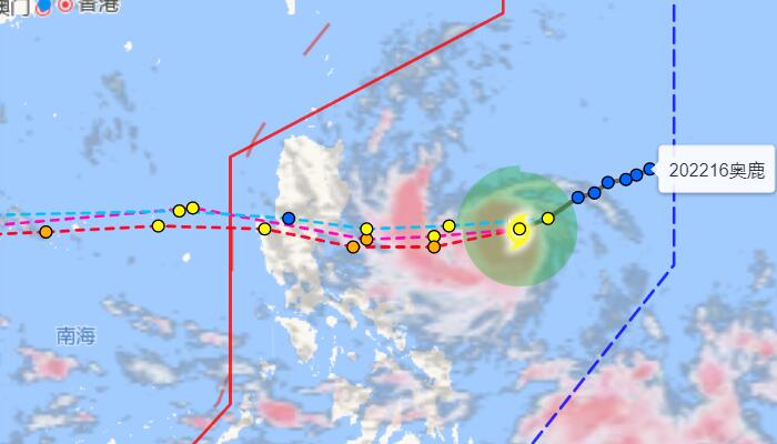 2022年台风最新消息 台风奥鹿强度增强而台风塔拉斯停编