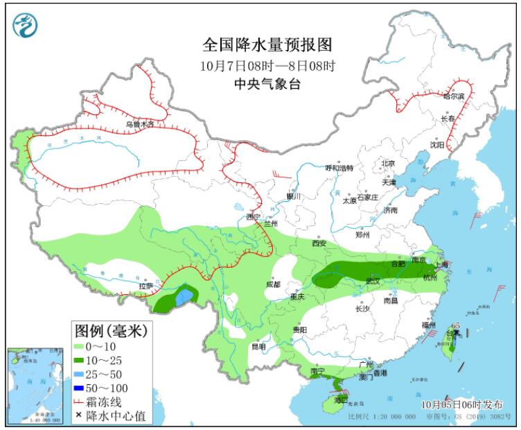 国庆第5天江南西南等地陆续降温 四川陕西等地有强降水天气