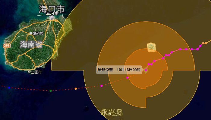 2022年20号台风纳沙现在位置在哪里 温州台风网20号台风路径实时发布系统