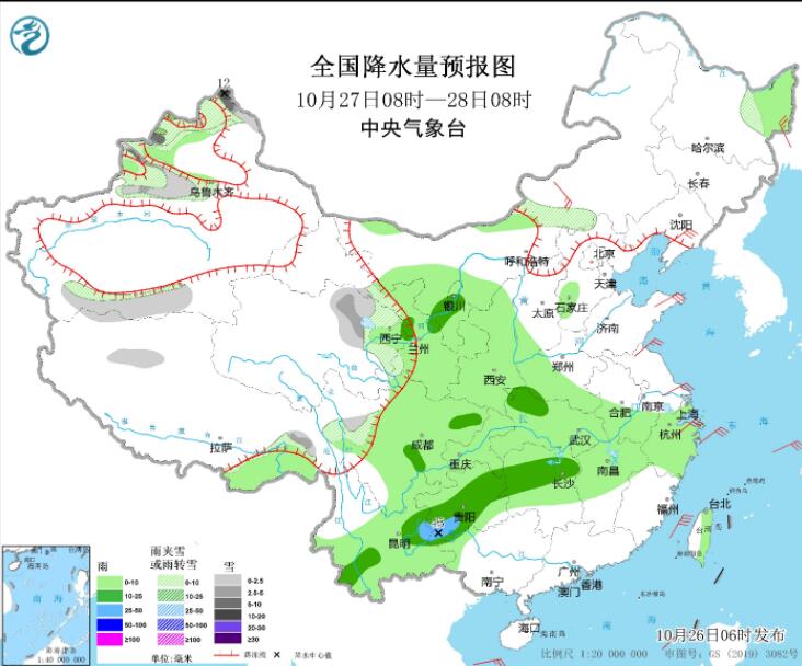 冷空气影响东北华北迎降温雨雪天 西南江汉江南等多阴雨