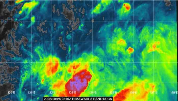 台风尼格路径实时发布系统卫星云图（持续更新）：云系庞大但还不够均匀