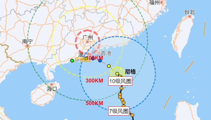 2022广东台风最新实时路径图 台风尼格3日上午登陆广东珠海到阳江一带